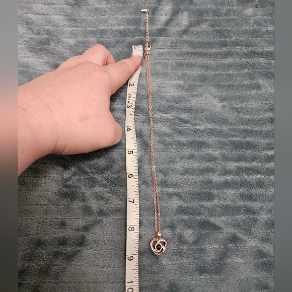 Rose Gold "I Love You" In 100 Languages Projector Necklace! - Picture 2 of 4